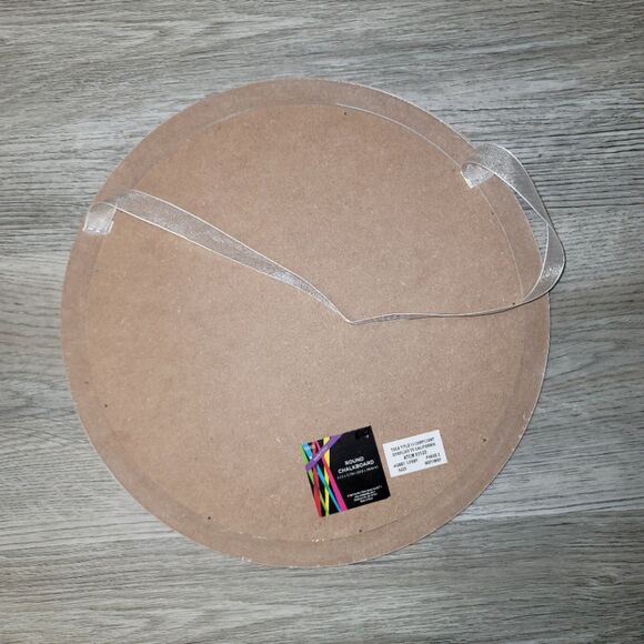 Hobby Lobby 12 Inch Round Chalkboard with Ribbon Hanger - Picture 2 of 2